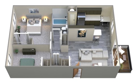 two bedroom floorplan